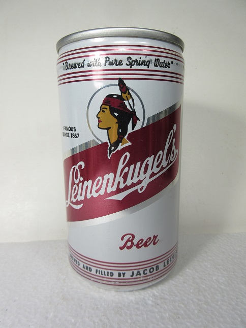 Leinenkugel's - white aluminum - 'Brewed with Pure Spring Water'